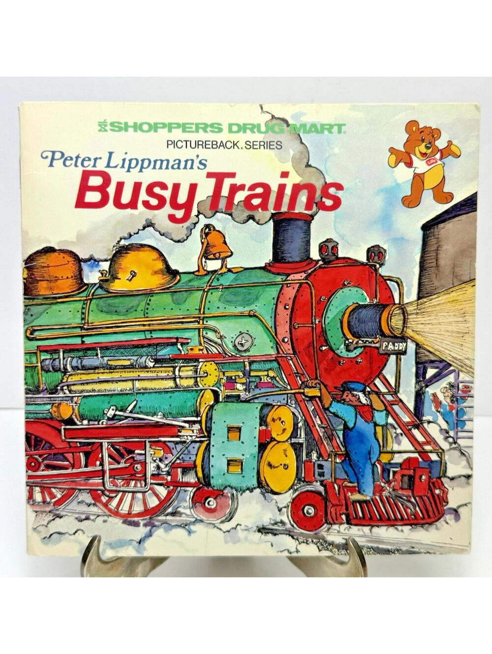 Vtg BUSY TRAINS Book Peter J. Lippman 1978 Random House New York